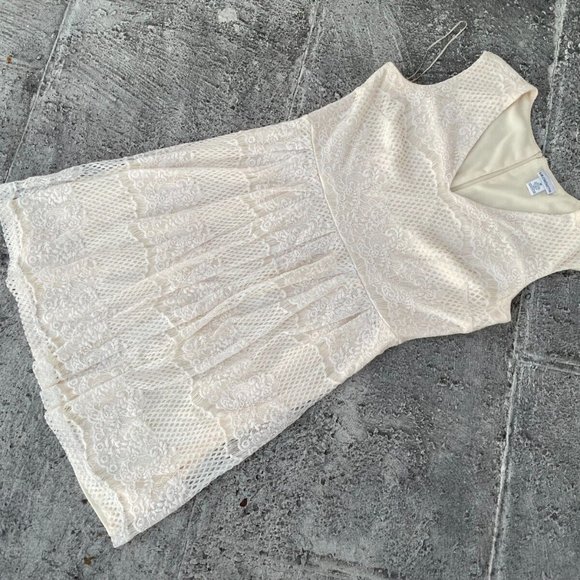 Liz Claiborne Women Dress Sleeve Less Net Knee Length Dress Size 16 - Picture 1 of 10